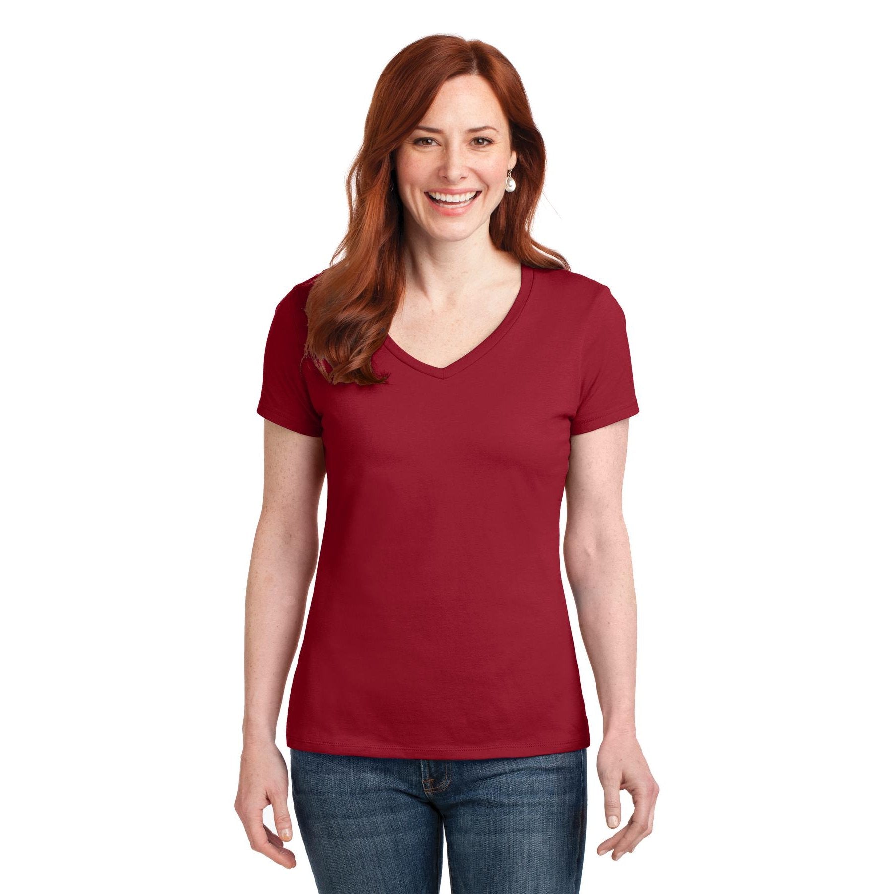 Hanes-Hanes® Women's Perfect-T Cotton V-Neck T-Shirt. S04V-MedTech-4